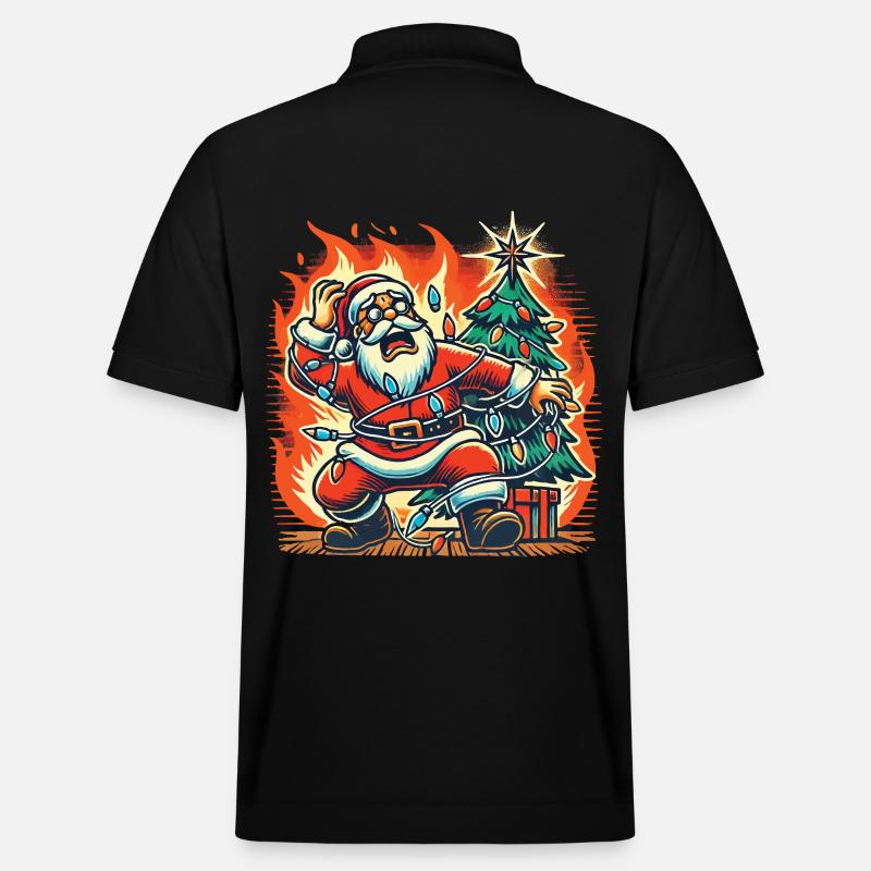Stromschlag Weihnachtsmann Katastrophe - Stanley/Stella Unisex Bio-Poloshirt PREPSTER - Schwarz