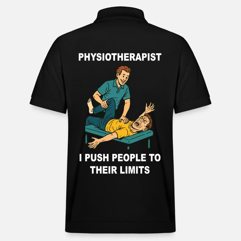 Physiothérapie Dicton amusant de physiothérapeute - Polo PREPSTER bio Stanley/Stella Unisexe - noir