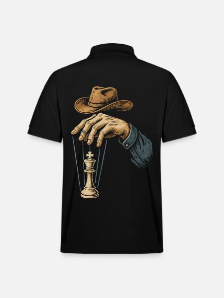 Chess Player Chess King Puppet - Stanley/Stella Unisex Organic Polo Shirt PREPSTER - black