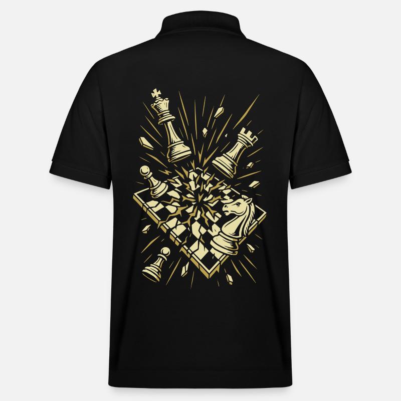 Chess Explosion Masterpiece - Stanley/Stella Unisex Organic Polo Shirt PREPSTER - black