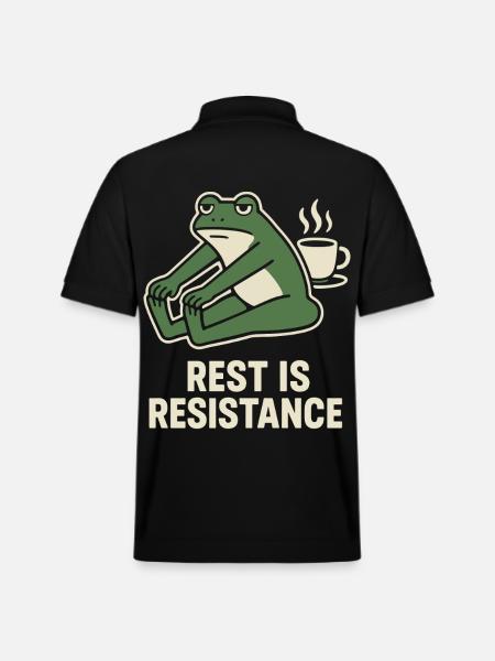 Calmness is resistance mindfulness affirmation - Stanley/Stella Unisex Organic Polo Shirt PREPSTER - black