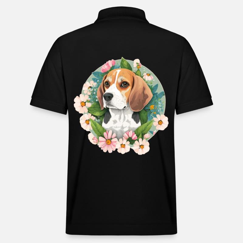 Beagle Hundehalter - Stanley/Stella Unisex Bio-Poloshirt PREPSTER - Schwarz