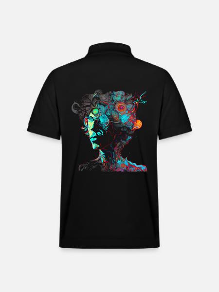 Psychedelic Art, Glasses - Open Mind - Stanley/Stella Unisex Organic Polo Shirt PREPSTER - black