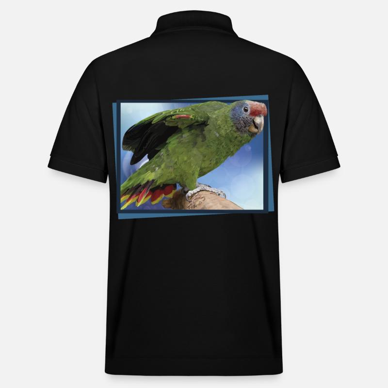 Le perroquet à queue rousse - Polo PREPSTER bio Stanley/Stella Unisexe - noir