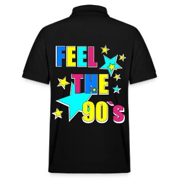 Ressentez les années 90 - Polo PREPSTER bio Stanley/Stella Unisexe - noir - Dos - Andy (188cm)
