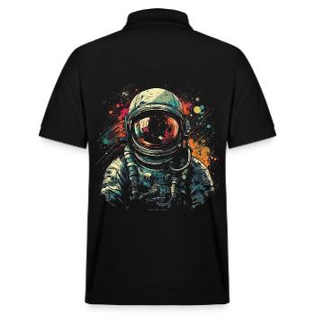 Astronaute cool au look rétro - Polo PREPSTER bio Stanley/Stella Unisexe - noir - Dos - Andy (188cm)