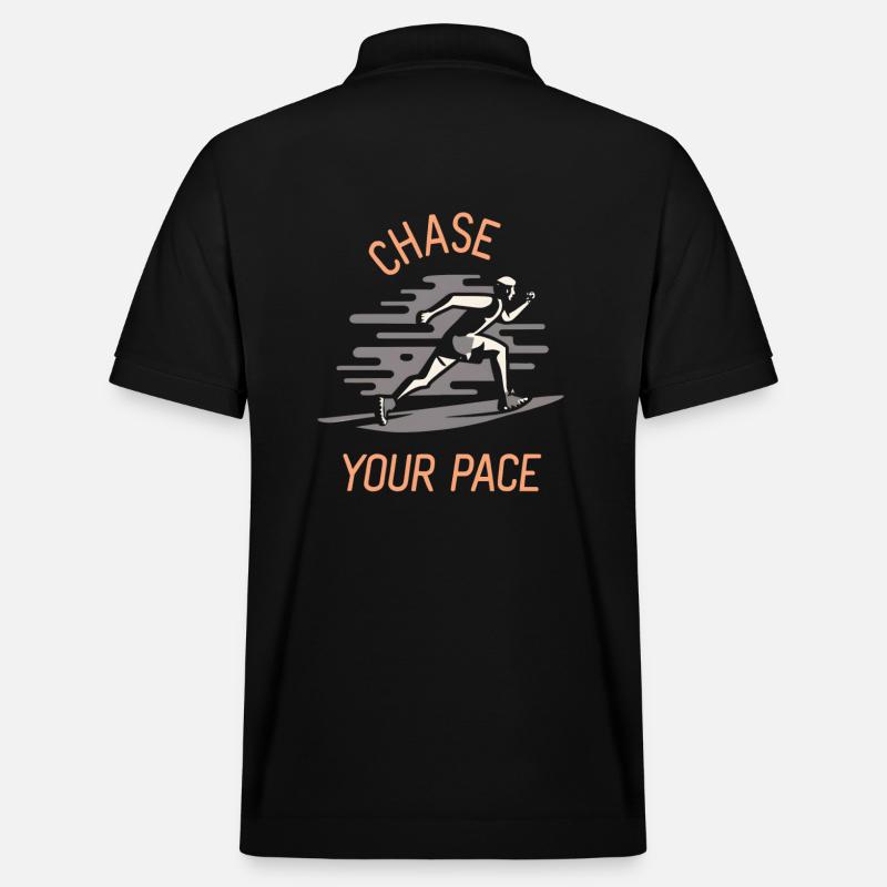 Chase Your Pace Running Design - Stanley/Stella Unisex Bio-Poloshirt PREPSTER - Schwarz
