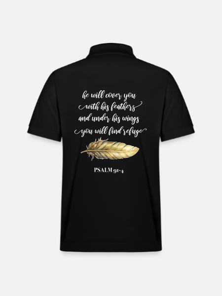 Kristillinen lainaus - Stanley/Stella PREPSTER unisex luomupikeepaita - musta
