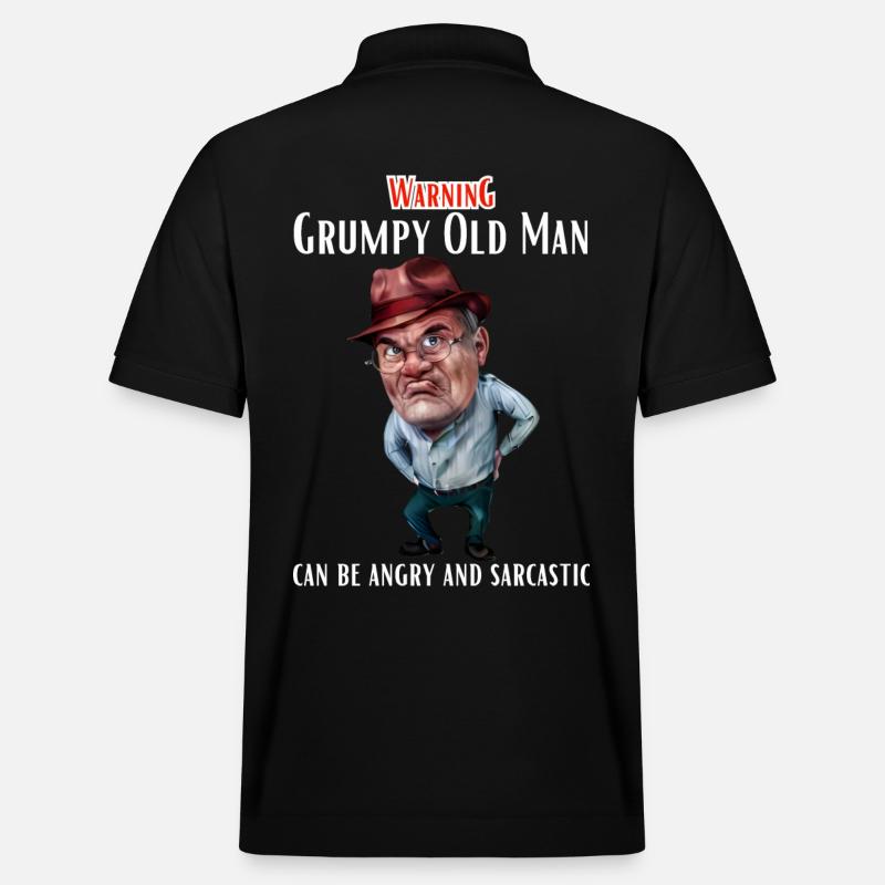 Warning Grumpy Old Man - Stanley/Stella Unisex Bio-Poloshirt PREPSTER - Schwarz
