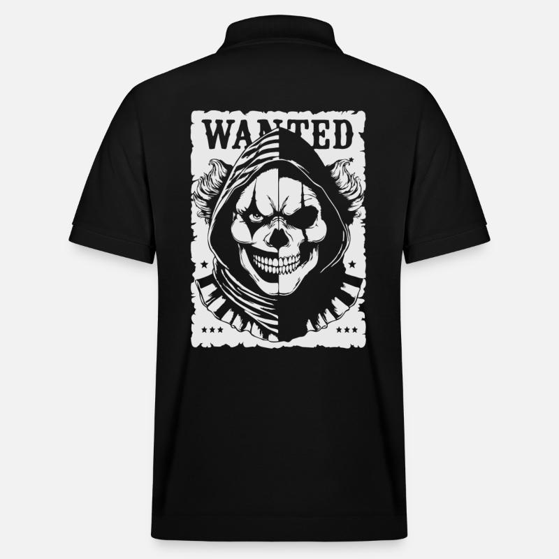 Wanted Skull Pullover Hoodie Poster - Polo PREPSTER bio Stanley/Stella Unisexe - noir