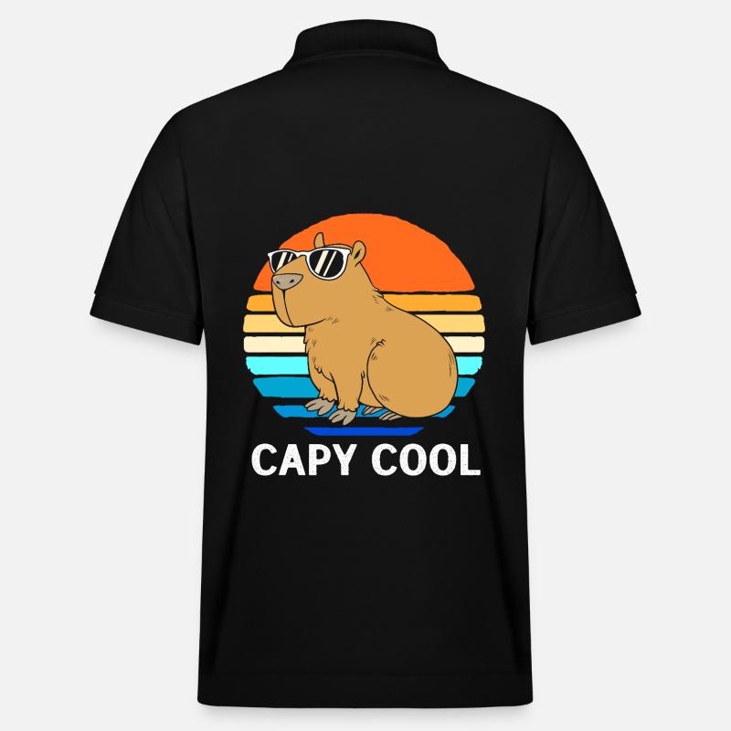Capibara Capybara - Stanley/Stella Unisex Bio-Poloshirt PREPSTER - Schwarz