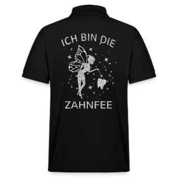 Zahnfee zaubern Zauberstab Zauberei Zauber Zahn - Stanley/Stella Unisex Bio-Poloshirt PREPSTER - Schwarz - Hinten - Andy (188cm)
