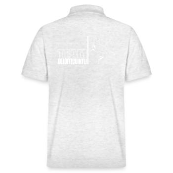 TEAM Xoloitzcuintli Hunde Hund Wilsigns - Stanley/Stella Unisex Bio-Poloshirt PREPSTER - Weiß meliert - Hinten - Andy (188cm)