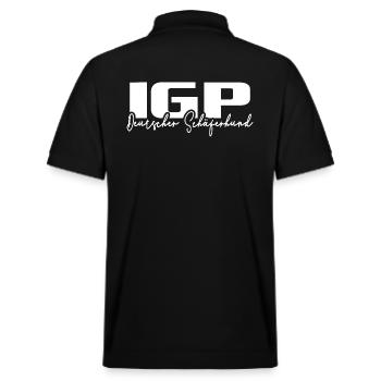 IGP DEUTSCHER SCHÄFERHUND Wilsigns Hundesport - Stanley/Stella Unisex Bio-Poloshirt PREPSTER - Schwarz - Hinten - Andy (188cm)