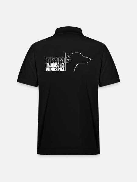 TEAM Italian Greyhound Dog Wilsigns - Stanley/Stella Unisex Organic Polo Shirt PREPSTER - black