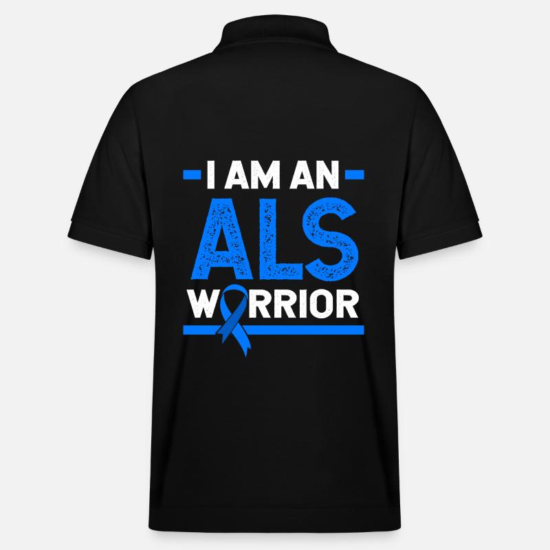 Maladie nerveuse SLA - Polo PREPSTER bio Stanley/Stella Unisexe - noir