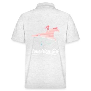Équitation Fille Équestre Dressage - Polo PREPSTER bio Stanley/Stella Unisexe - blanc chiné - Dos - Andy (188cm)