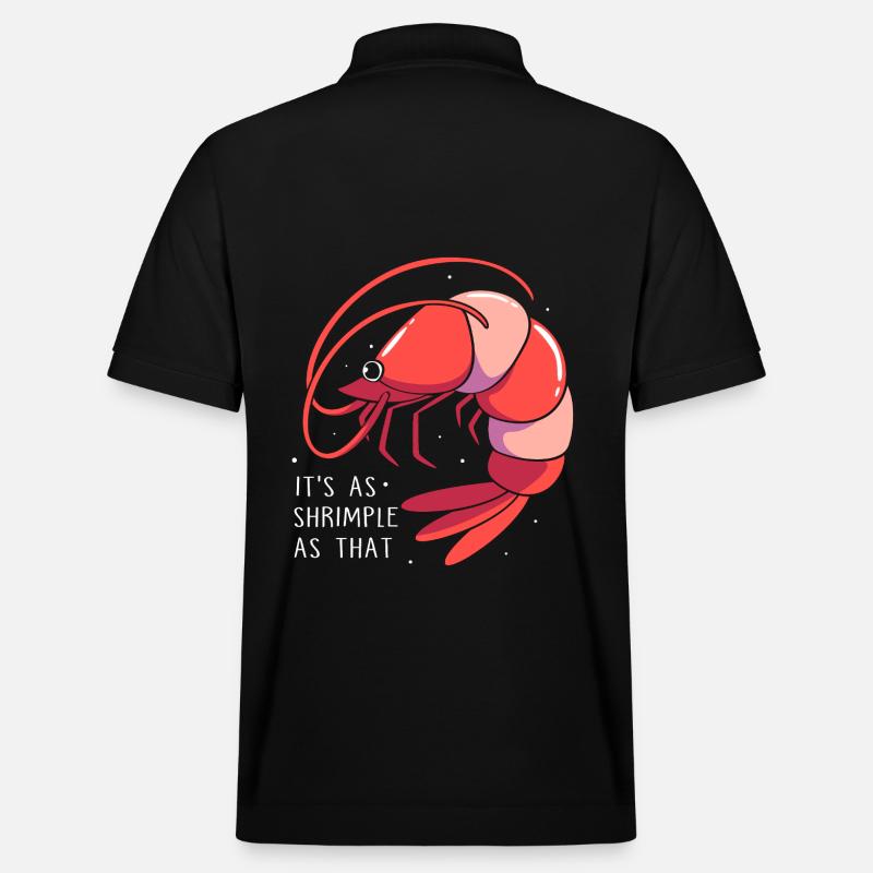 Shrimp Languste Meeresfrüchte Krabbe - Stanley/Stella Unisex Bio-Poloshirt PREPSTER - Schwarz