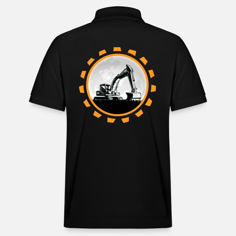bagger baggerfahrer Baustelle Baggerschaufel - Stanley/Stella Unisex Bio-Poloshirt PREPSTER - Schwarz