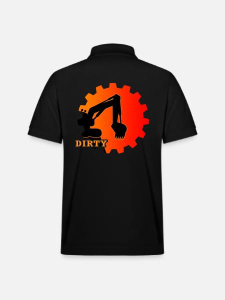 Bagger Baggerfahrer "dirty" Baggerschaufel - Stanley/Stella Unisex Bio-Poloshirt PREPSTER - Schwarz