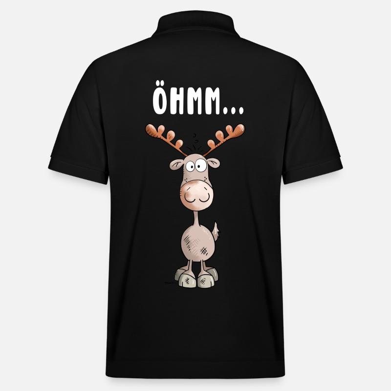 Öhmm Elch - Stanley/Stella Unisex Bio-Poloshirt PREPSTER - Schwarz