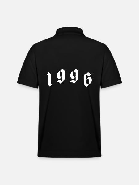1996 year - Stanley/Stella Unisex Organic Polo Shirt PREPSTER - black