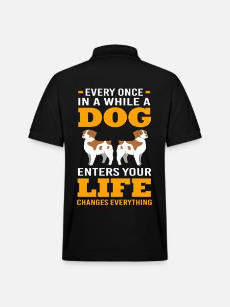 Brittany Dog Brittany Dog - Stanley/Stella Unisex Organic Polo Shirt PREPSTER - black