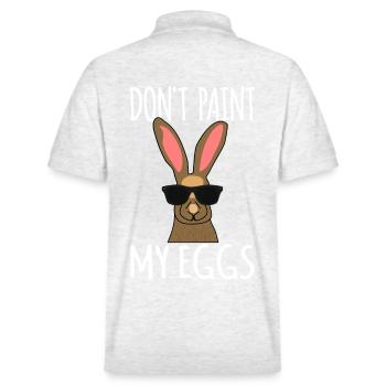Osterhase - Stanley/Stella Unisex Bio-Poloshirt PREPSTER - Weiß meliert - Hinten - Andy (188cm)