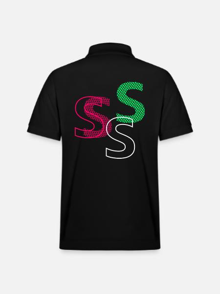 S Letter - Stanley/Stella Unisex Organic Polo Shirt PREPSTER - black