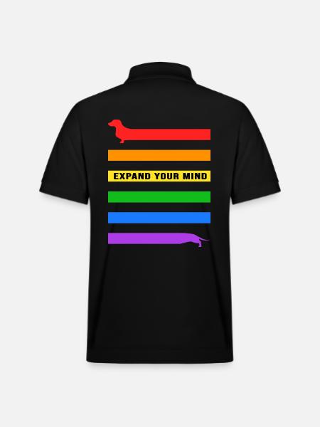 Dachshund Dachshund stretch Teckel expand - Stanley/Stella Unisex Organic Polo Shirt PREPSTER - black