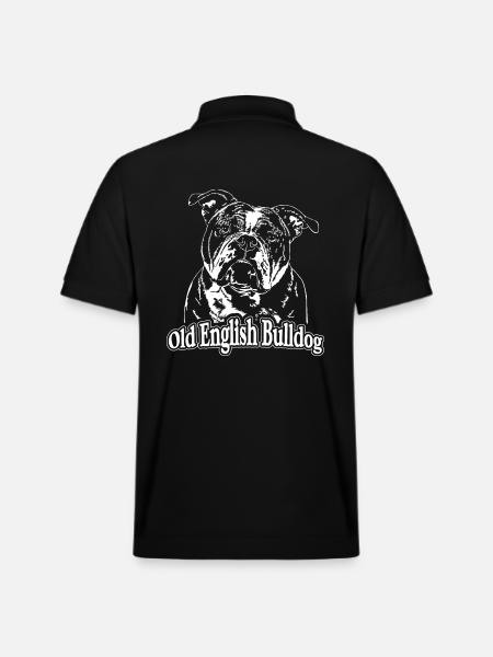 OEB OLD ENGLISH BULLDOG Dog Portrait Wilsigns - Stanley/Stella Unisex Organic Polo Shirt PREPSTER - black