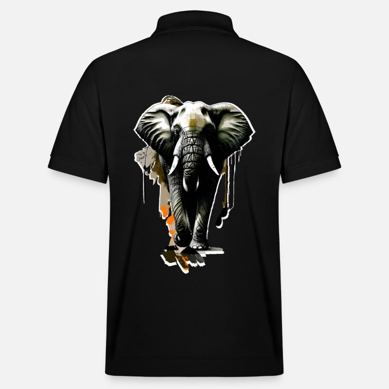 Éléphant - Polo PREPSTER bio Stanley/Stella Unisexe - noir