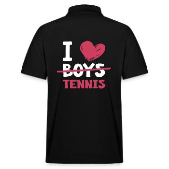 Tennis Match Balle Court de Tennis « Tennis-Girl » - Polo PREPSTER bio Stanley/Stella Unisexe - noir - Dos - Andy (188cm)