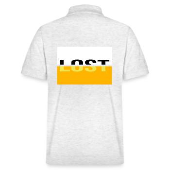 lost kein plan digga verpeilt und jung - Stanley/Stella Unisex Bio-Poloshirt PREPSTER - Weiß meliert - Hinten - Andy (188cm)