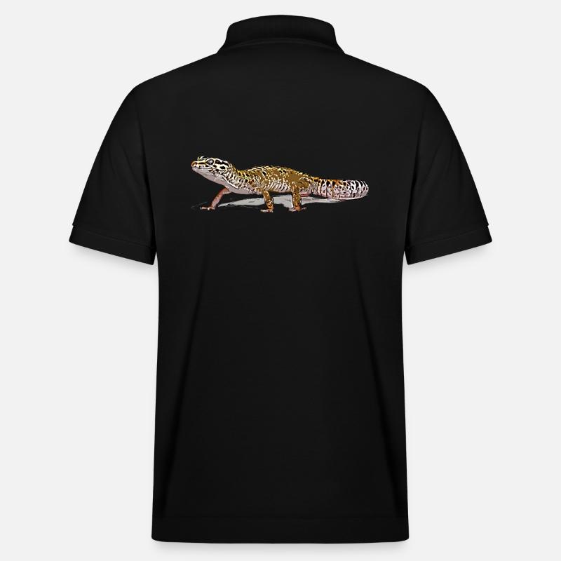 Leopardengecko - Stanley/Stella Unisex Bio-Poloshirt PREPSTER - Schwarz