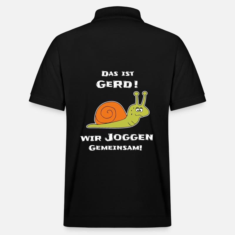 Jogging drôle d’escargot - Polo PREPSTER bio Stanley/Stella Unisexe - noir