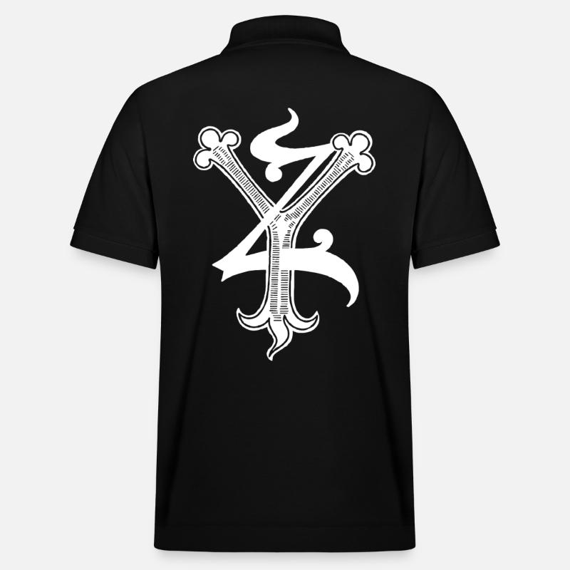 Lettres YZ Rapp art - Polo PREPSTER bio Stanley/Stella Unisexe - noir