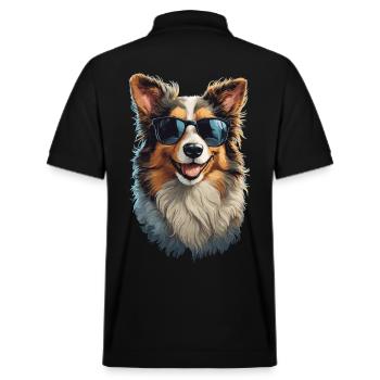 Border Collie ami chiens de compagnie Design - Polo PREPSTER bio Stanley/Stella Unisexe - noir - Dos - Andy (188cm)