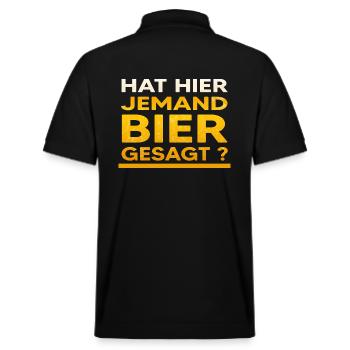 Bière Bierologe Journée de l’Homme - Polo PREPSTER bio Stanley/Stella Unisexe - noir - Dos - Andy (188cm)