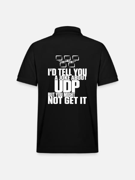 Joke about UDP but you might not get it - Stanley/Stella Unisex Organic Polo Shirt PREPSTER - black