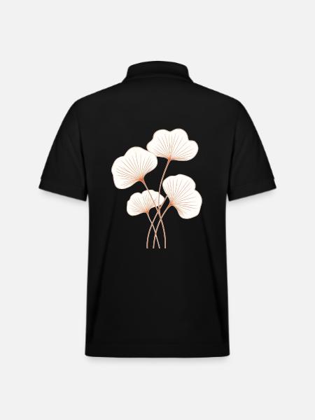 Ginkgo - Stanley/Stella Unisex Organic Polo Shirt PREPSTER - black