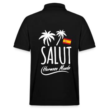 Salut Hermoso - Stanley/Stella Unisex Organic Polo Shirt PREPSTER - black - Back - Andy (188cm)