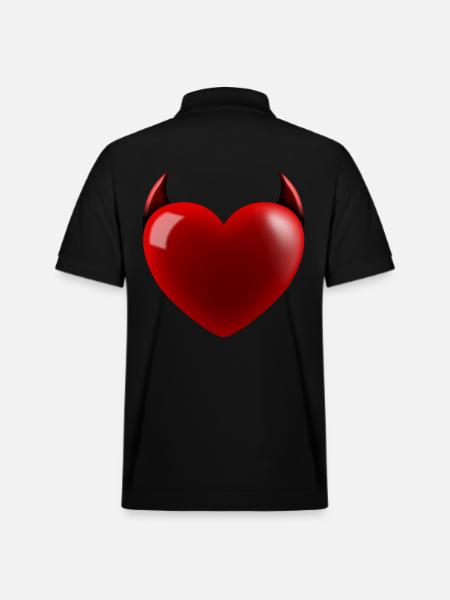 Heart Devil - Stanley/Stella Unisex Organic Polo Shirt PREPSTER - black