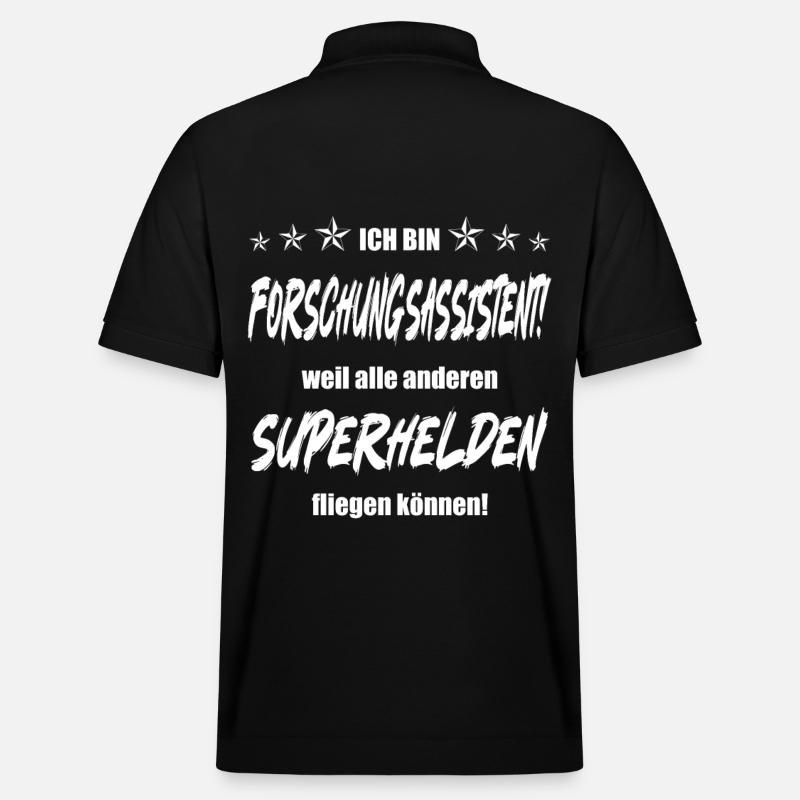 Ich bin Forschungsassistent weil ... - Stanley/Stella Unisex Bio-Poloshirt PREPSTER - Schwarz
