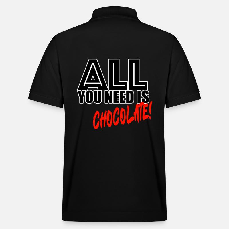 All you need is chocolate - Stanley/Stella Unisex Bio-Poloshirt PREPSTER - Schwarz
