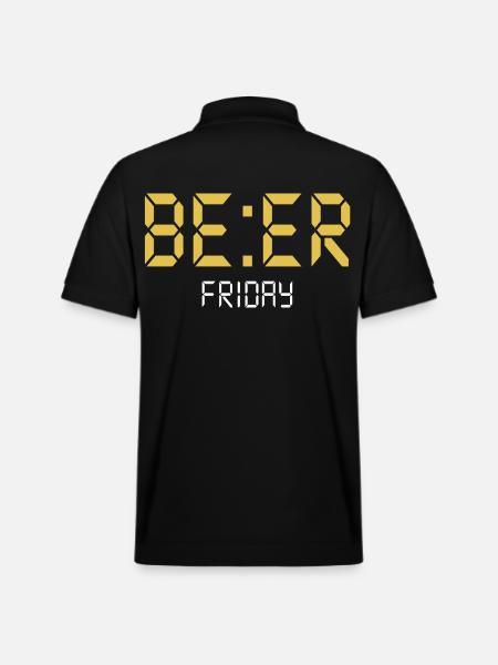 BEER Friday - Stanley/Stella Unisex Organic Polo Shirt PREPSTER - black