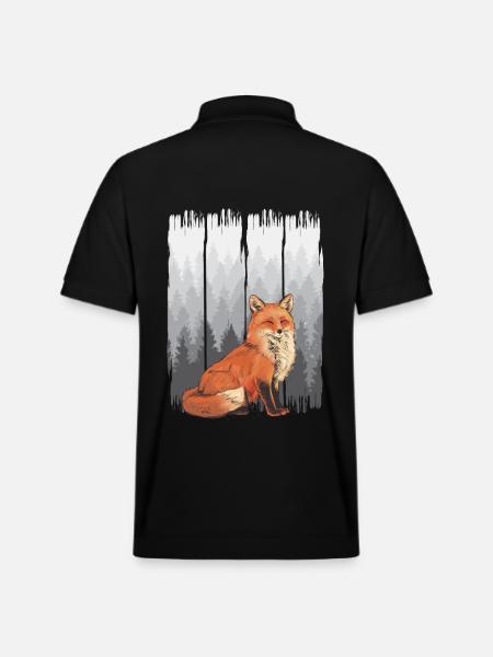 Fuchs Wald Natur - Stanley/Stella Unisex Bio-Poloshirt PREPSTER - Schwarz