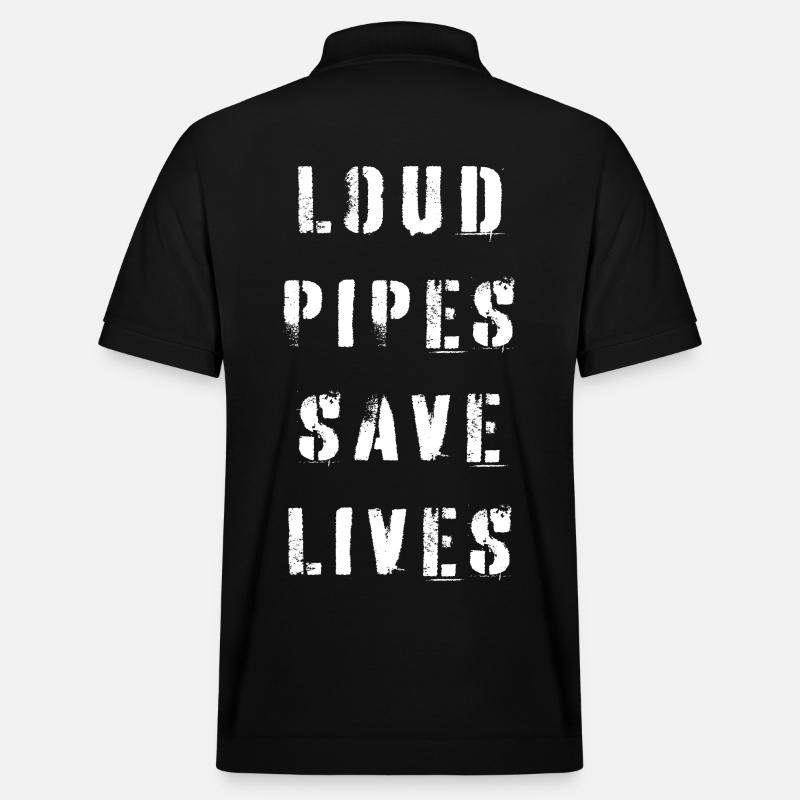 Loud pipes save lives - Stanley/Stella Unisex Bio-Poloshirt PREPSTER - Schwarz