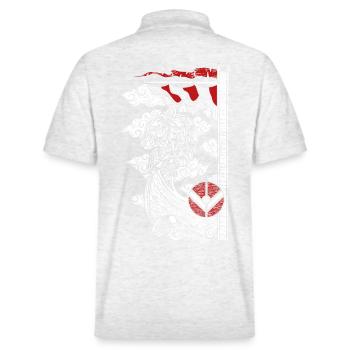 Navire viking Viking Captain Warrior Boat - Polo PREPSTER bio Stanley/Stella Unisexe - blanc chiné - Dos - Andy (188cm)