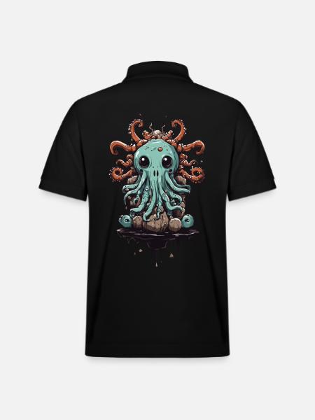 Süßes Schleimmonster Halloween Design - Stanley/Stella Unisex Bio-Poloshirt PREPSTER - Schwarz
